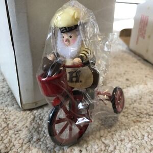 1989 Kurt Adler Hershey's Baker Elf on a Tricycle Christmas Ornament -NEW